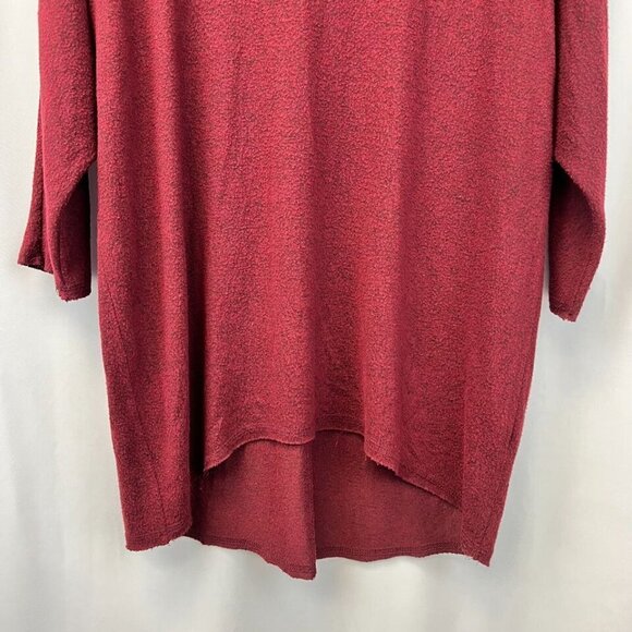 Moa Moa Womens Burgundy Round Neck 3/4 Sleeve Knit Pullover Sweater Size Large - Picture 6 of 8
